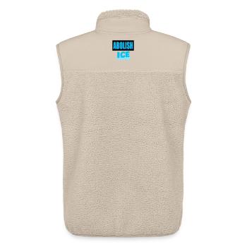 Abolish I.C.E: - Unisex Sherpa Gilet by Stanley/Stella - beige - Back - AI Model Male 178 light (178cm)