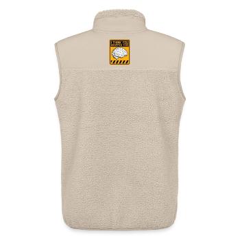 Je crois que tu as laissé tomber ton humour sarcastique, c’est le cerveau - Veste sans manches sherpa unisexe Stanley/Stella - beige - Dos - AI Model Male 178 light (178cm)