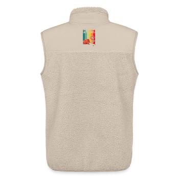 Plants Plant Lover Retro Gardening - Unisex Sherpa Gilet by Stanley/Stella - beige - Back - AI Model Male 178 light (178cm)
