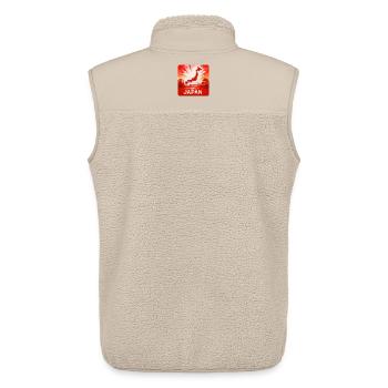 Japan Travel Design - Unisex Sherpa Gilet by Stanley/Stella - beige - Back - AI Model Male 178 light (178cm)