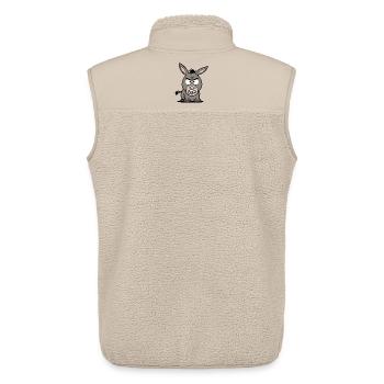Wütender Esel Cartoon - Unisex Sherpaweste von Stanley/Stella - Beige - Hinten - AI Model Male 178 light (178cm)