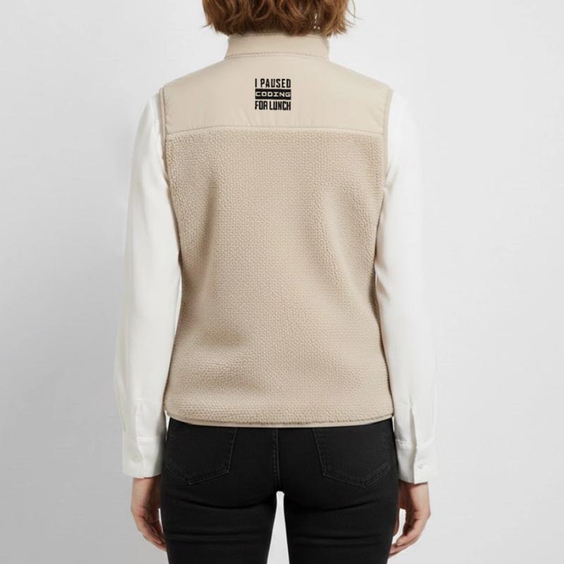 Nerd Coding , I Paused Coding for Lunch Unisex Sherpa Gilet by Stanley/Stella