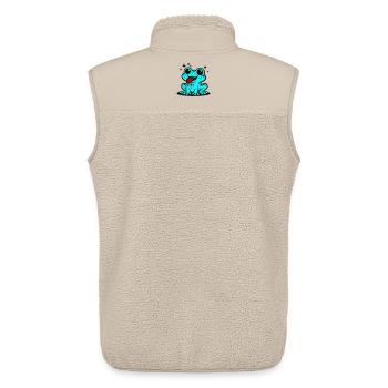 Toad Comic Frog - Unisex Sherpa Gilet by Stanley/Stella - beige - Back - AI Model Male 178 light (178cm)