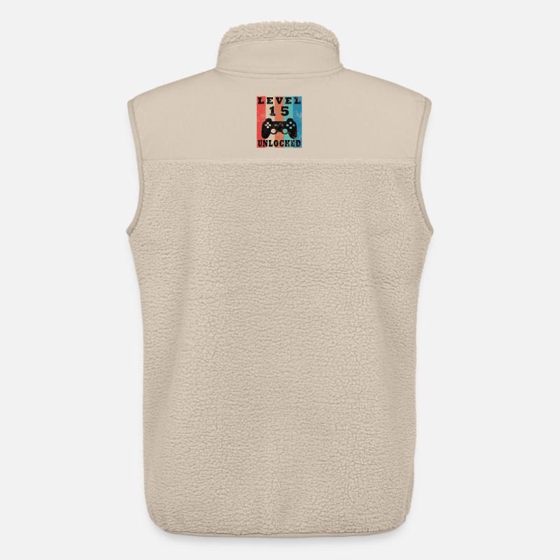 Level 15 Freigeschaltet Retro Controller - Unisex Sherpaweste von Stanley/Stella - Beige