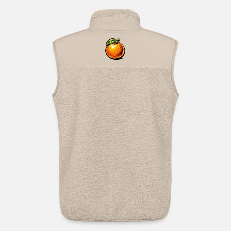 Comic Orange – Fruchtiges Illustrationsdesign 🍊 - Unisex Sherpaweste von Stanley/Stella - Beige