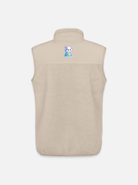 Süßer Eisbär mit Regenbogenherz - Unisex Sherpaweste von Stanley/Stella - Beige