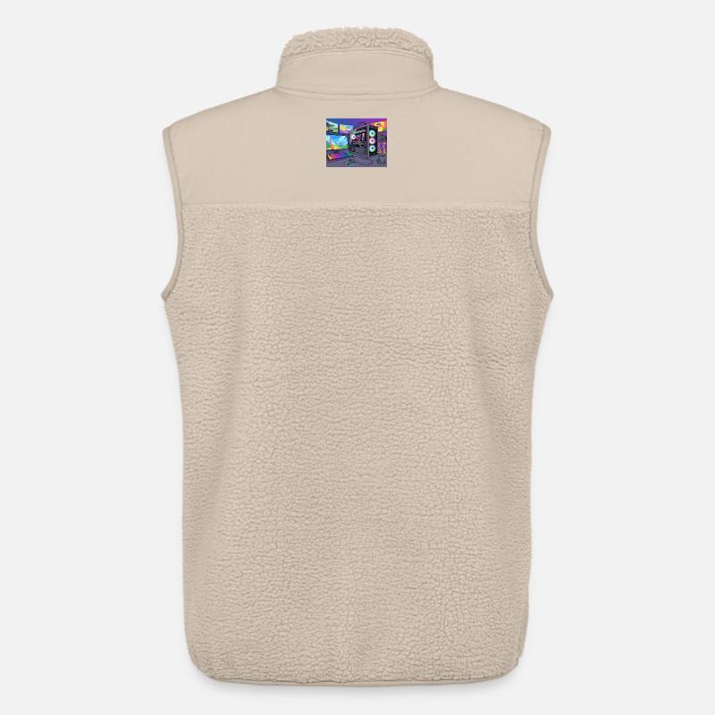 Farbenfrohes RGB-Gaming-Setup - Unisex Sherpaweste von Stanley/Stella - Beige