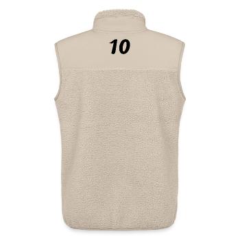 10. 10 YEARS. 10th ANNIVERSARY. 10 YEAR ANNIVERSARY. - Unisex Sherpa Gilet by Stanley/Stella - beige - Back - AI Model Male 178 light (178cm)