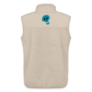 Geschmolzener Blauer Schädel - Unisex Sherpaweste von Stanley/Stella - Beige - Hinten - AI Model Male 178 light (178cm)