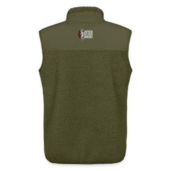 Otter Nonsense Funny Pun Otter Love Saying - Unisex Sherpa Gilet by Stanley/Stella - khaki - Back - AI Model Male 178 light (178cm)