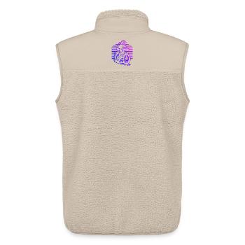 Funny mountain bike motif - Unisex Sherpa Gilet by Stanley/Stella - beige - Back - AI Model Male 178 light (178cm)