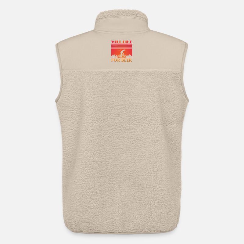 Fahradfahrer Bier Spruch Radtour Biertrinker - Unisex Sherpaweste von Stanley/Stella - Beige