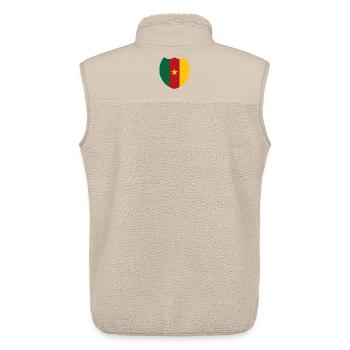 Kamerunische Stolzflagge - Unisex Sherpaweste von Stanley/Stella - Beige - Hinten - AI Model Male 178 light (178cm)