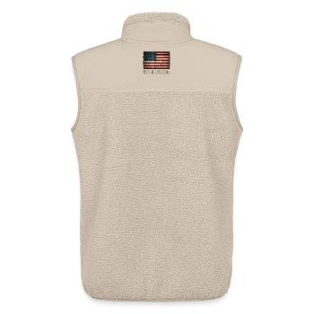  250 Years America Anniversary Not A Liberal USA - Unisex Sherpa Gilet by Stanley/Stella - beige - Back - AI Model Male 178 light (178cm)