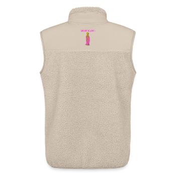 Oh My Glow Virgin Mary Gold Halo - Unisex Sherpa Gilet by Stanley/Stella - beige - Back - AI Model Male 178 light (178cm)