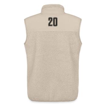 20 - Unisex Sherpaweste von Stanley/Stella - Beige - Hinten - AI Model Male 178 light (178cm)