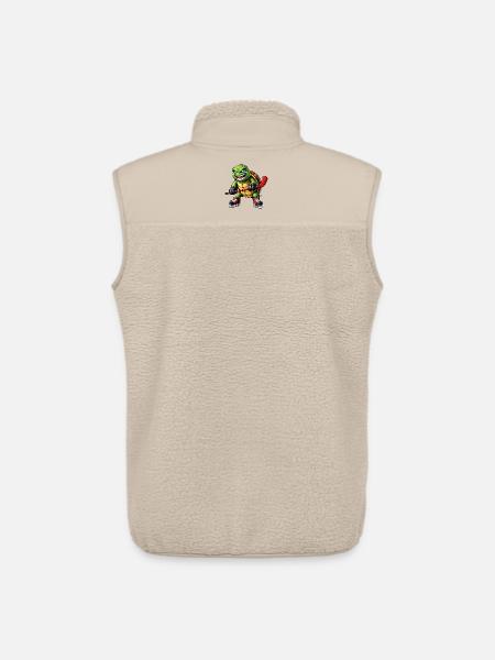 Aggressive Schildkröte Eishockey Spieler Horror - Unisex Sherpa Gilet by Stanley/Stella - beige