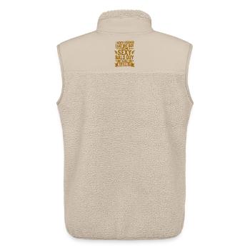 Sexy Bald Guy Killing It - Unisex Sherpa Gilet by Stanley/Stella - beige - Back - AI Model Male 178 light (178cm)