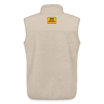 OLD POSTCODE POSTCODE 8100 GARMISCH-PARTENKIRCHEN - Unisex Sherpa Gilet by Stanley/Stella - beige - Back - AI Model Male 178 light (178cm)