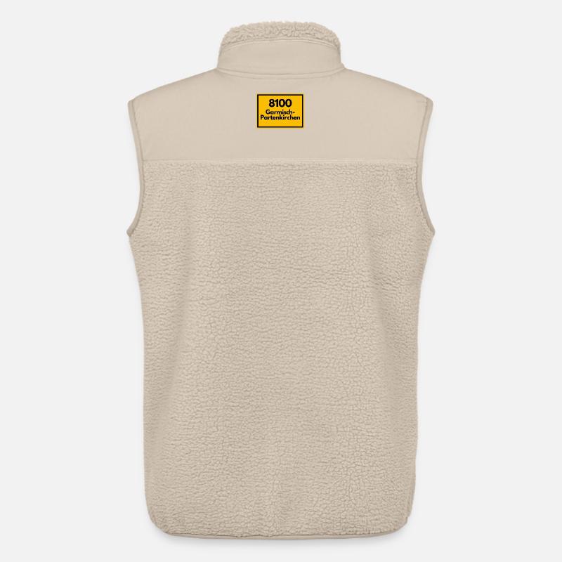 ANCIEN CODE POSTAL 8100 GARMISCH-PARTENKIRCHEN - Veste sans manches sherpa unisexe Stanley/Stella - beige