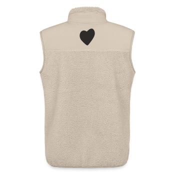 Minimalist heart – simple love design - Unisex Sherpa Gilet by Stanley/Stella - beige - Back - AI Model Male 178 light (178cm)