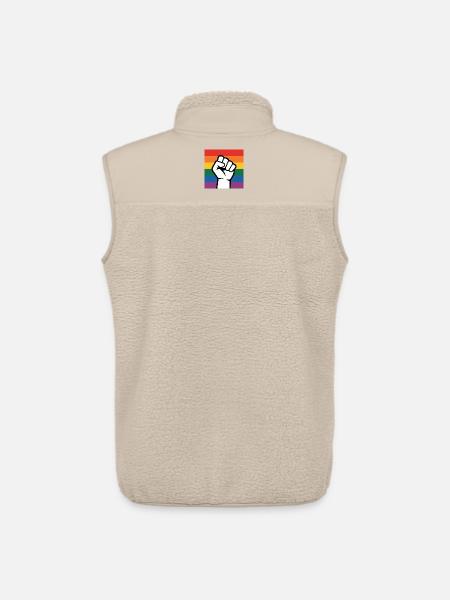 Antifa Fist - Antifascist Merch - Unisex Sherpa Gilet by Stanley/Stella - beige
