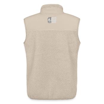 Demandez-moi pour mon chat Chat Amour des animaux Animaux - Veste sans manches sherpa unisexe Stanley/Stella - beige - Dos - AI Model Male 178 light (178cm)