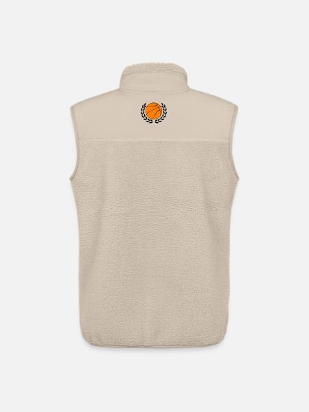Basketball icon in bold orange - Unisex Sherpa Gilet by Stanley/Stella - beige