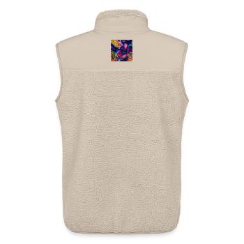 Art Paint - Unisex Sherpa Gilet by Stanley/Stella - beige - Back - AI Model Male 178 light (178cm)