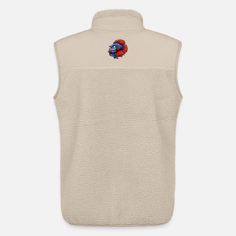 Blue Red Kampffisch - Unisex Sherpaweste von Stanley/Stella - Beige
