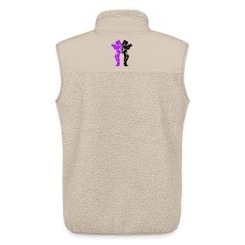 Équipe de fitness féminine bodybuilder - Veste sans manches sherpa unisexe Stanley/Stella - beige - Dos - AI Model Male 178 light (178cm)