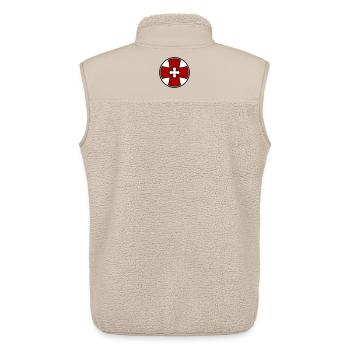 Cercle croisé - Veste sans manches sherpa unisexe Stanley/Stella - beige - Dos - AI Model Male 178 light (178cm)