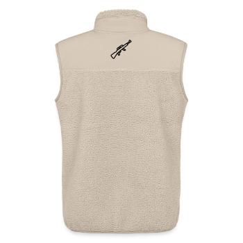 Submachine gun - Unisex Sherpa Gilet by Stanley/Stella - beige - Back - AI Model Male 178 light (178cm)