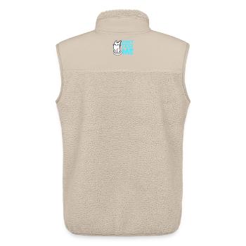 Don't Test Me Cat Naughty Funny Quote Saying Logo - Unisex Sherpa Gilet by Stanley/Stella - beige - Back - AI Model Male 178 light (178cm)