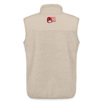 Ne me teste pas comique coquine, citation drôle Logo - Veste sans manches sherpa unisexe Stanley/Stella - beige - Dos - AI Model Male 178 light (178cm)