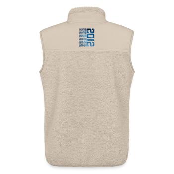 LIMITED EDITION 2012 14 JAHRE 14. GEBURTSTAG - Unisex Sherpaweste von Stanley/Stella - Beige - Hinten - AI Model Male 178 light (178cm)