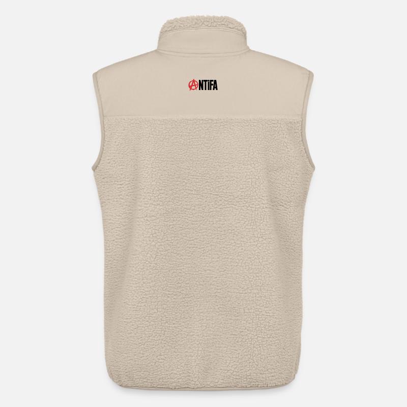 Anarchy Antifa - Antifascistes Tee - Veste sans manches sherpa unisexe Stanley/Stella - beige
