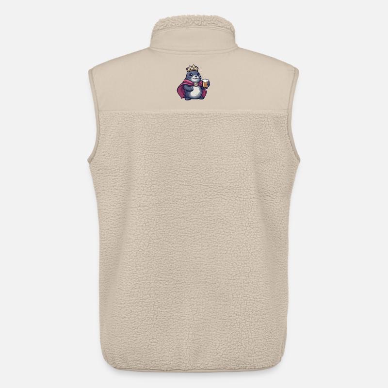 Robbe Tier Bier König - Unisex Sherpaweste von Stanley/Stella - Beige