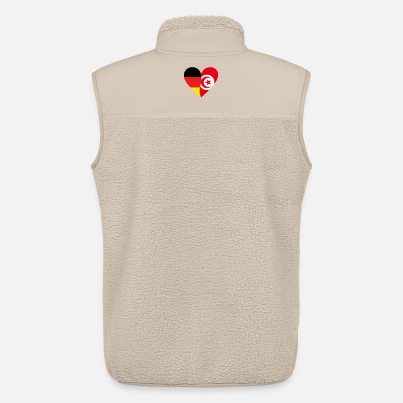 Herz der zwei Länder - Unisex Sherpaweste von Stanley/Stella - Beige