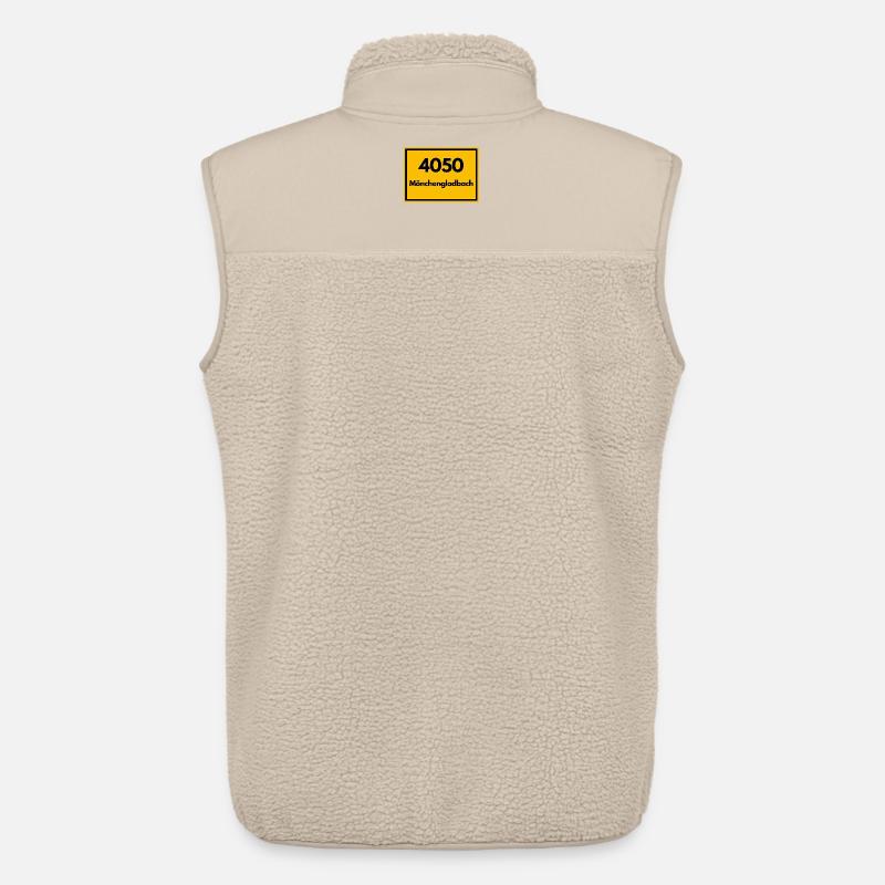 OLD POSTCODE POSTCODE 4050 MÖNCHENGLADBACH FUSSBAL - Unisex Sherpa Gilet by Stanley/Stella - beige