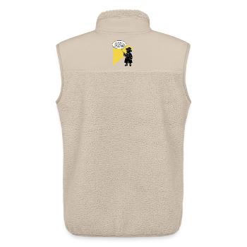 Hallo Onkel - Abholen? Dein Bruder nervt lustig - Unisex Sherpaweste von Stanley/Stella - Beige - Hinten - AI Model Male 178 light (178cm)