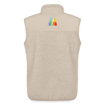 Bunte Katzen Katze Regenbogen - Unisex Sherpaweste von Stanley/Stella - Beige - Hinten - AI Model Male 178 light (178cm)