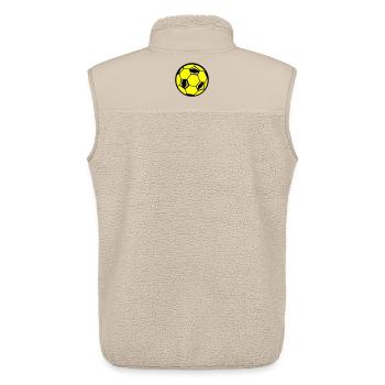 Soccer Fußball - Unisex Sherpaweste von Stanley/Stella - Beige - Hinten - AI Model Male 178 light (178cm)