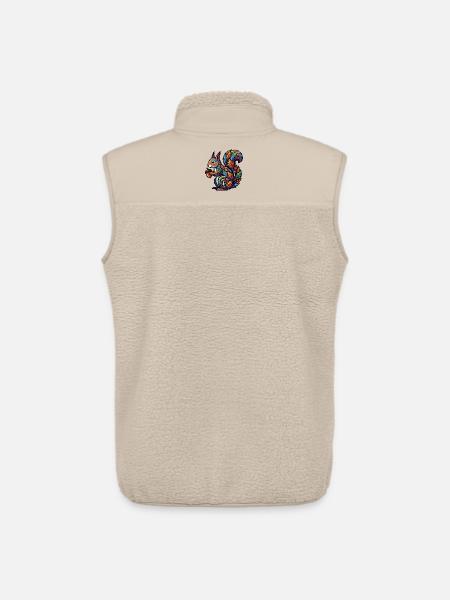 Buntes Eichhörnchen Herbstzauber Nuss Waldbewohner - Unisex Sherpaweste von Stanley/Stella - Beige