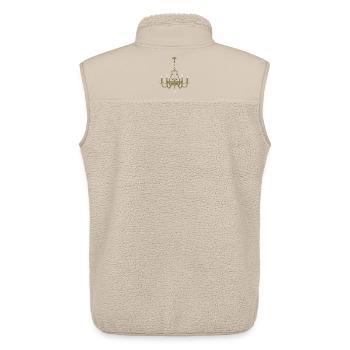 Goldene Kronleuchter-Pendellampe - Unisex Sherpaweste von Stanley/Stella - Beige - Hinten - AI Model Male 178 light (178cm)