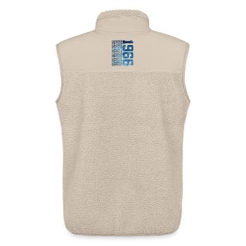 LIMITED EDITION 1966 60 JAHRE 60. GEBURTSTAG - Unisex Sherpaweste von Stanley/Stella - Beige - Hinten - AI Model Male 178 light (178cm)