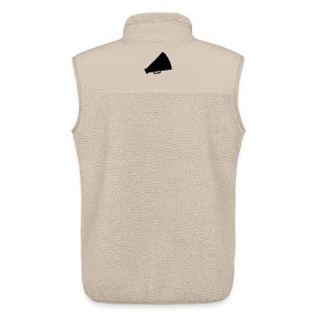 Cheerleader megaphone - Unisex Sherpa Gilet by Stanley/Stella - beige - Back - AI Model Male 178 light (178cm)