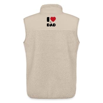 Ich liebe meinen Vater - Unisex Sherpaweste von Stanley/Stella - Beige - Hinten - AI Model Male 178 light (178cm)