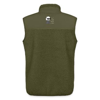 Extra Mysterious in the Background - Unisex Sherpa Gilet by Stanley/Stella - khaki - Back - AI Model Male 178 light (178cm)