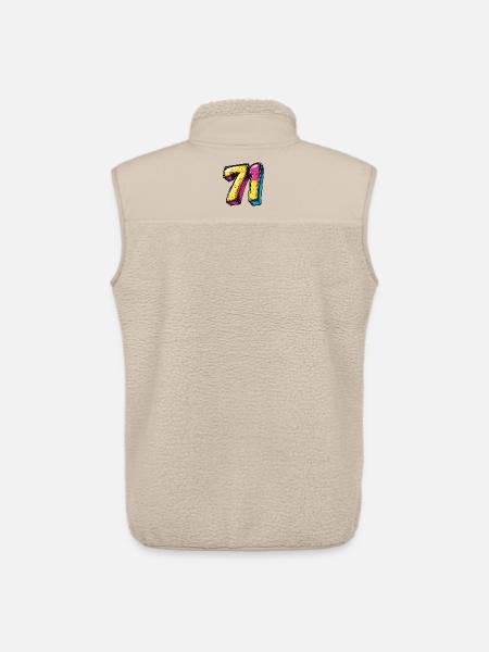 71 Zahl Bunt - Unisex Sherpaweste von Stanley/Stella - Beige